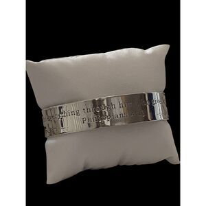Scripture Bracelet Cuff‎ Silver Plated